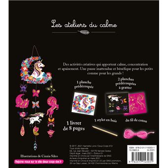 Attrape-rêves à gratter licornes - mini-boîte avec accessoires