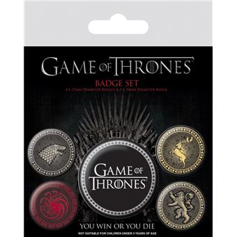 Set Badges Game Of Thrones The Four Great Houses