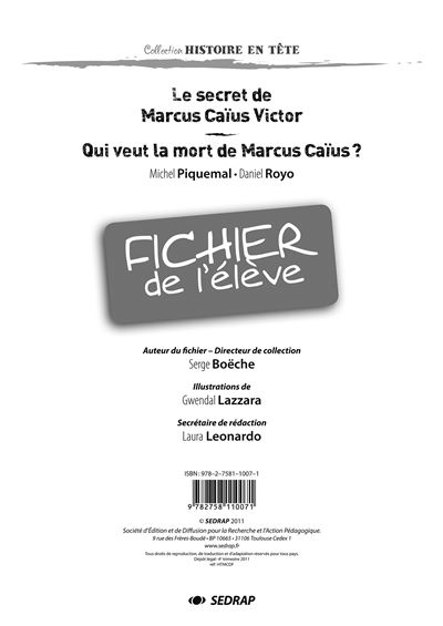 Secret de marcus caius victor - fichier