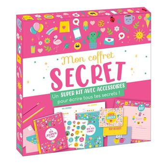 Mon coffret secret - Kit avec accessoires papeterie girly