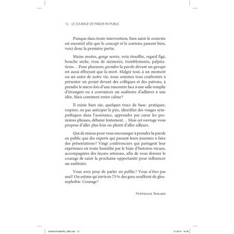 Le courage de parler en public
