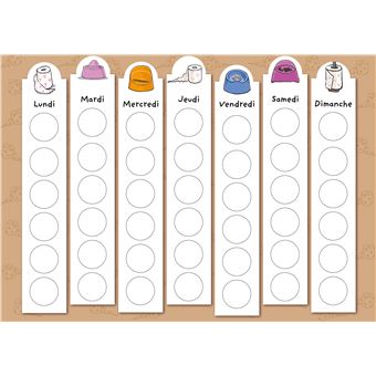 Je vais sur le pot ! Mon tableau de propreté