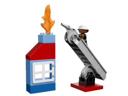 LEGO DUPLO 10592 Le Camion de pompier à échelle Figurine Soldat du Feu -  TBE