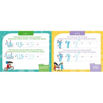 Je trace les lettres minuscules avec p'tit loup