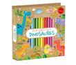 Bloc colo-crayons - Dinosaures - Dessine, colorie et colle