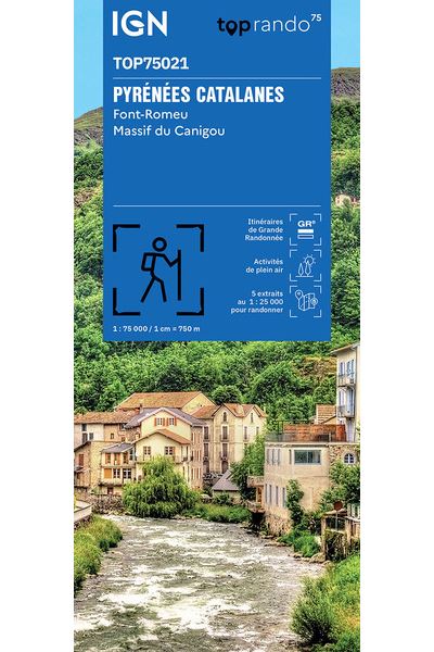 Top 75 Pyrénées catalanes - Font Romeu - Massif du Canigou 1/75 000
