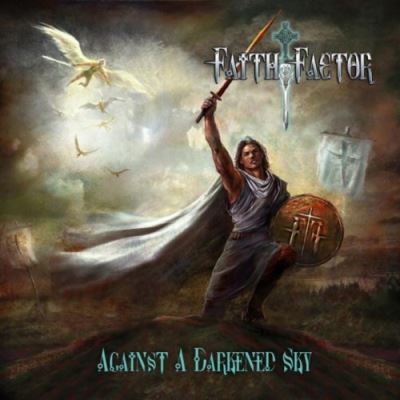Against a darkened sky