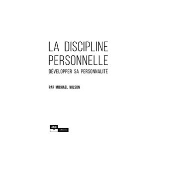 La discipline personnelle