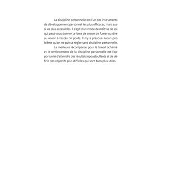 La discipline personnelle