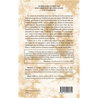 Le débat des années 1840 sur l'abolition de l'esclavage