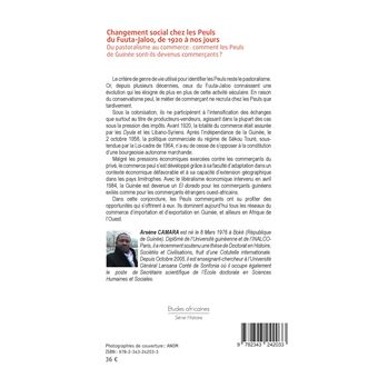 Changement social chez les Peuls du Fuuta-Jaloo, de 1920 à nos jours