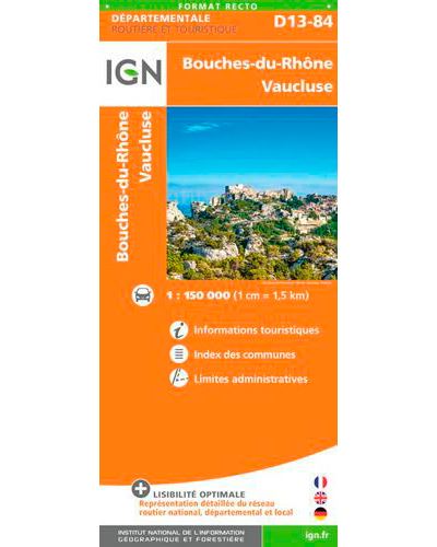 Bouches-du-rhone vaucluse d13 d84 1:150 000