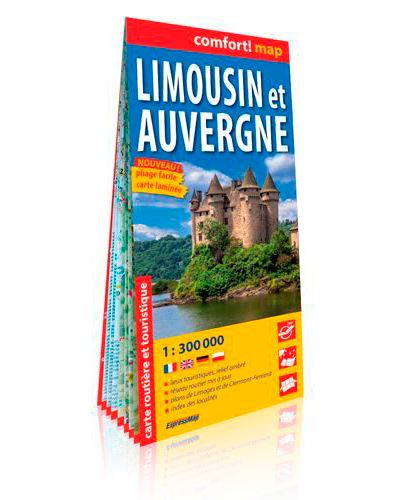 Limousin-Auvergne  1/300.000 (Comfort !Map, Laminé -  Collectif - (donnée non spécifiée)