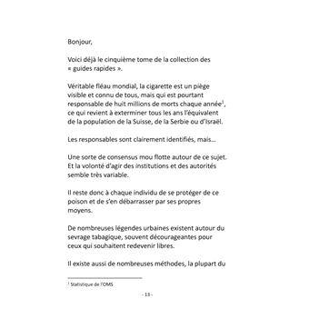 Guide rapide pour arrêter de fumer