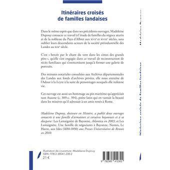 Itinéraires croisés de familles landaises