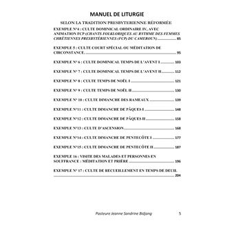 Manuel de Liturgie