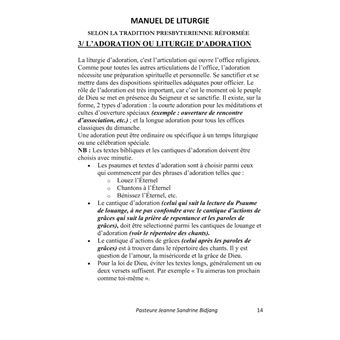 Manuel de Liturgie