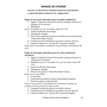 Manuel de Liturgie