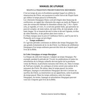 Manuel de Liturgie