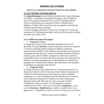 Manuel de Liturgie