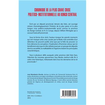 Chronique de la plus grave crise politico-institutionnelle au Kongo central