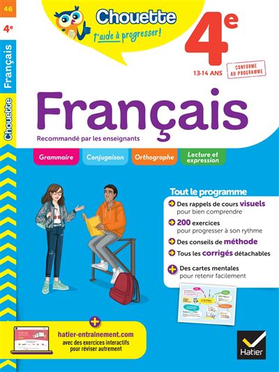 franþais 4e cahier d'entrainement
