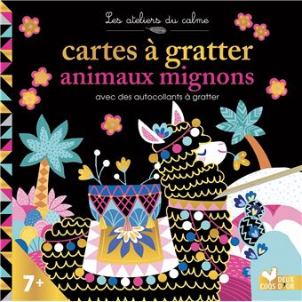Mini cartes à gratter et stickers animaux
