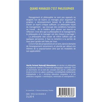 Quand manager c'est philosopher