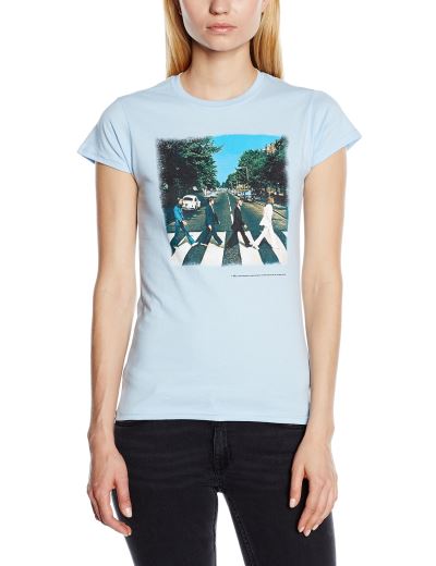 Abbey road ladies light blue vintage print/m/tee shirt