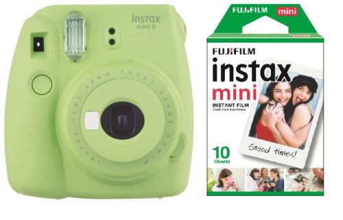 Appareil Photo Instantané Fujifilm Instax Mini 9 Vert Citron + Instax Mini Pack 1x 10 Poses