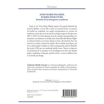 Anne Marie Palardy, écrire pour vivre