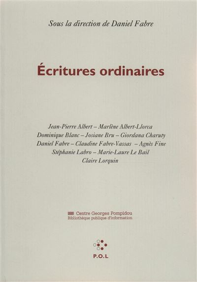 Ecritures ordinaires