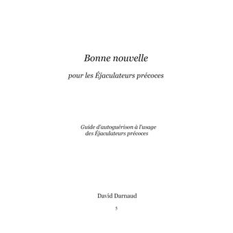 Bonne nouvelle pour les éjaculateurs précoces