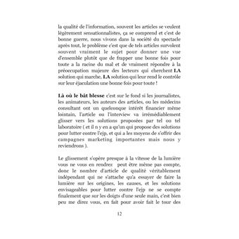 Bonne nouvelle pour les éjaculateurs précoces