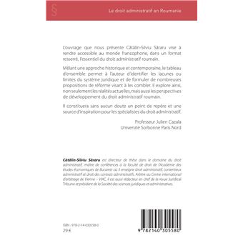 Le droit administratif en Roumanie