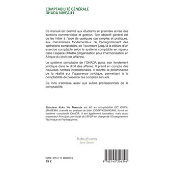 Comptabilité générale OHADA Niveau I