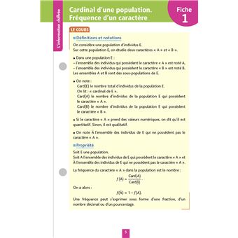 Objectif BAC Fiches détachables Maths TRONC COMMUN 1re générale