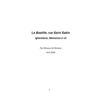 La Bastille, Rue Saint Sabin