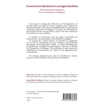 Constructions identitaires et stratégies familiales