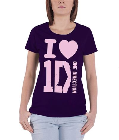 I love slim/purple/women/m/tee shirt