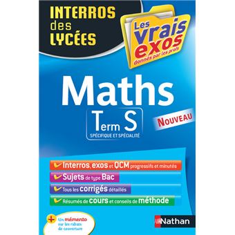 Interros Des Lycees Maths Terminale S Specifique Et Specialite Broche Daniele Eynard Anne Crouzier Stephane Pasquet Achat Livre Fnac