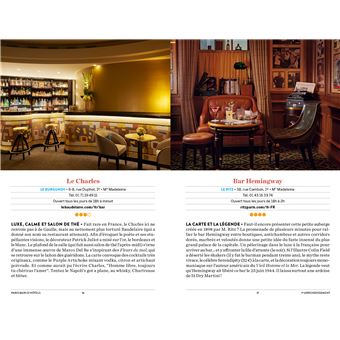 Paris Bars d'hôtels - Luxe, calme et club-sandwich