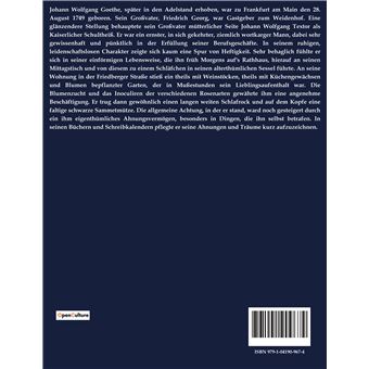 J. W. V. Goethe´s Biographie