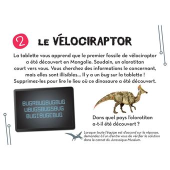 Escape Game Junior - Aide les visiteurs à échapper aux dinosaures