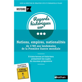 Nations, empire, nationalités de 1789 aux lendemains de la Première Guerre mondiale 1re