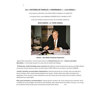 Mémorial d'une vie
