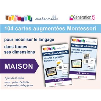 104 cartes augmentées Montessori Maison