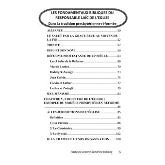 Les Fondamentaux Bibliques du Responsable Laïc de l'Eglise