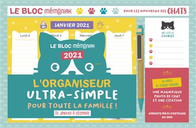Le bloc Mémoniak Chats 2021