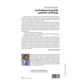 Les Procédures de contrôle <em>a posteriori</em> en RD Congo